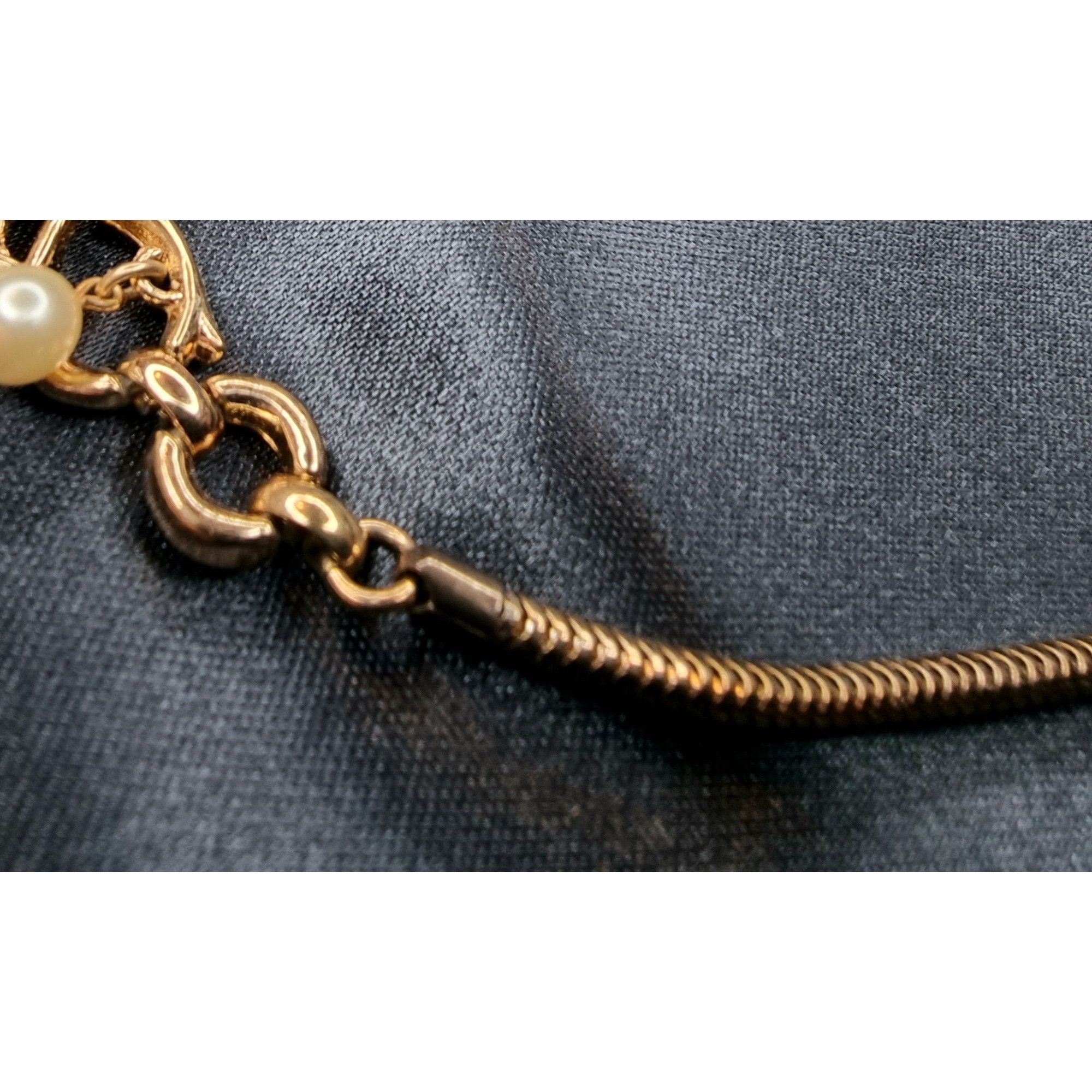 Vintage Rare Find Vintage Trifari 1950s Gold-Tone Necklace With Faux Size ONE SIZE - 5 Thumbnail
