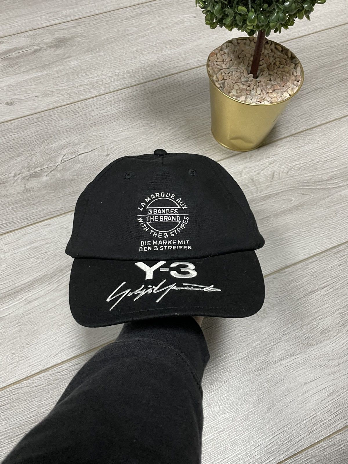 Adidas × Y-3 × Yohji Yamamoto Y-3 big logo cap sign Yohji Yamamoto
