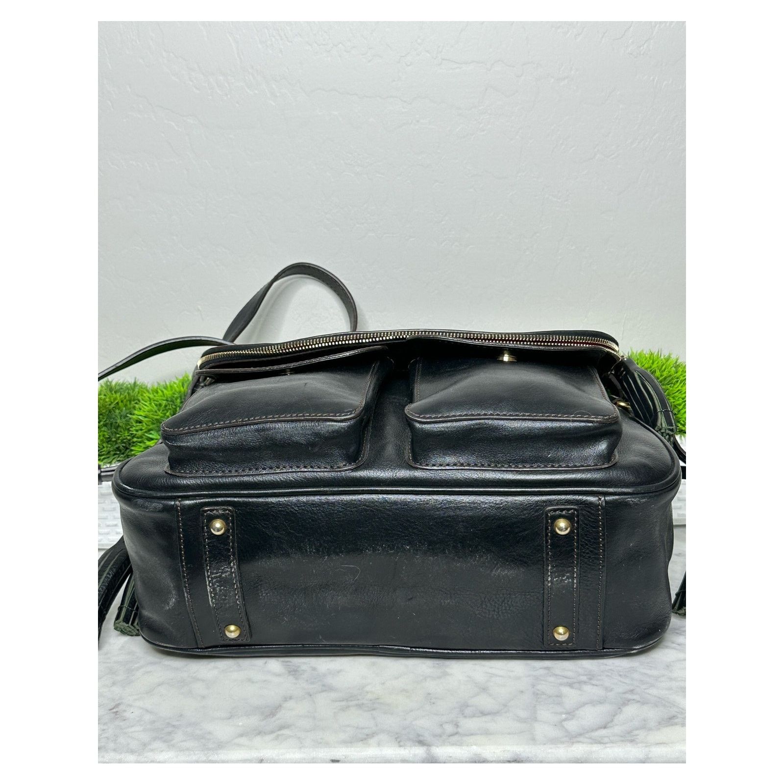 Dooney & Bourke Rare Dooney and Bourke Brown Florentine Saddle Size ONE SIZE - 6 Thumbnail