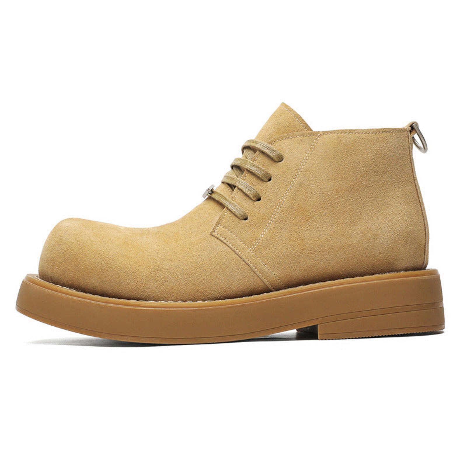 Leather Tan Suede Lace-Up Ankle Boots, Casual Desert Boots Size US 10 / EU 43 - 5 Thumbnail