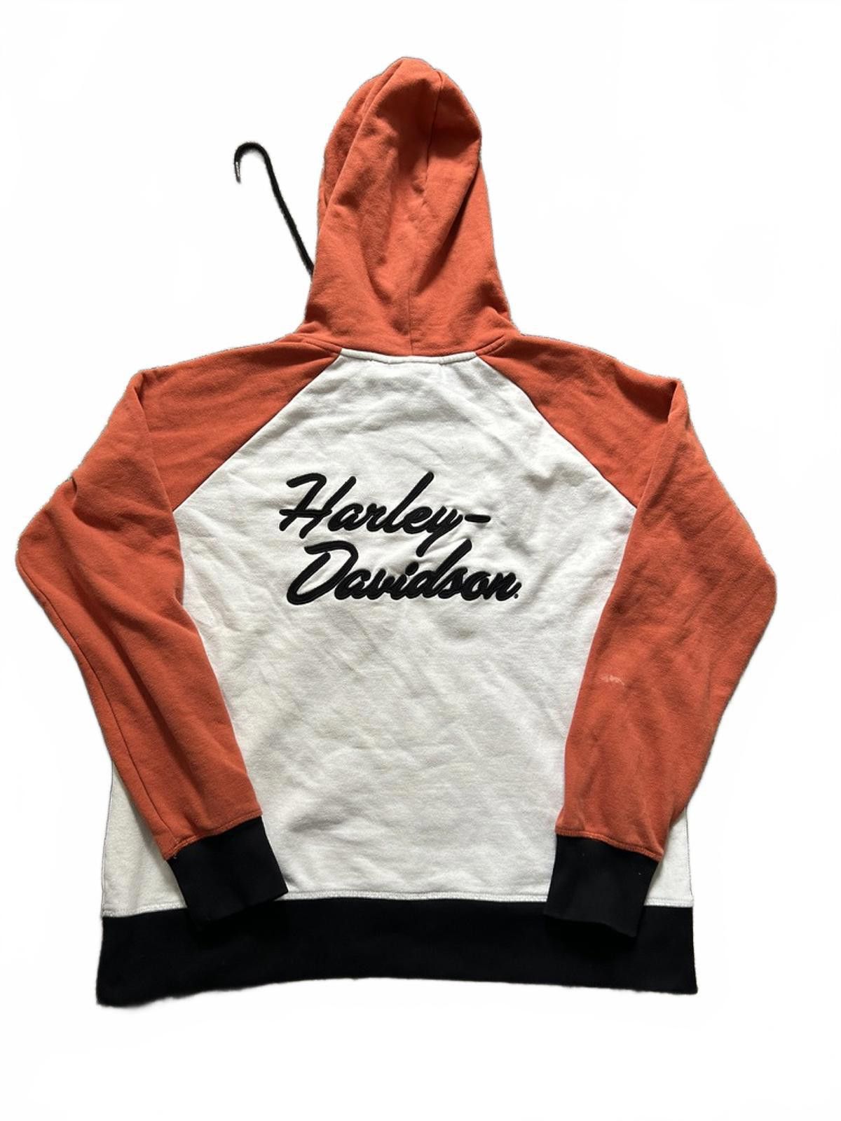 Harley Davidson Vintage Harley-Davidson Two-Tone Embroidered Hoodie Size ONE SIZE - 2 Thumbnail