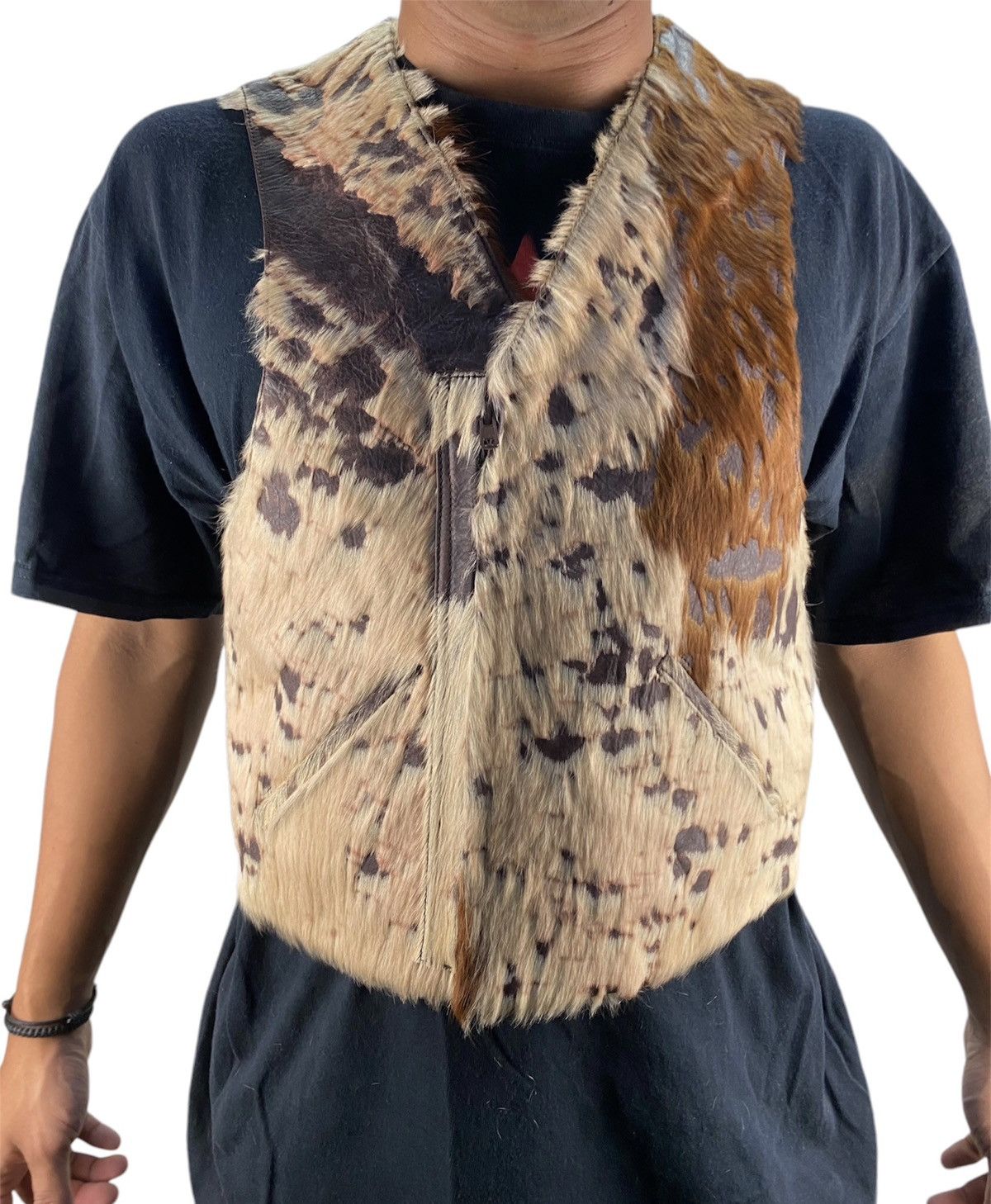 Yohji Yamamoto 🔥GRAIL ICONIC🔥Yohji Yamamoto Pour Homme Calf Skin Fur Vest Size US M / EU 48-50 / 2 - 2 Thumbnail