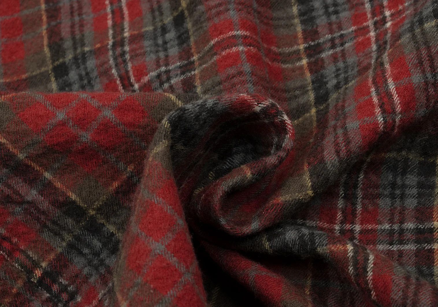 Junya Watanabe Wool Felted Check Crazy Pattern Long Sleeve Shirt Green Size US XS / EU 42 / 0 - 16 Thumbnail