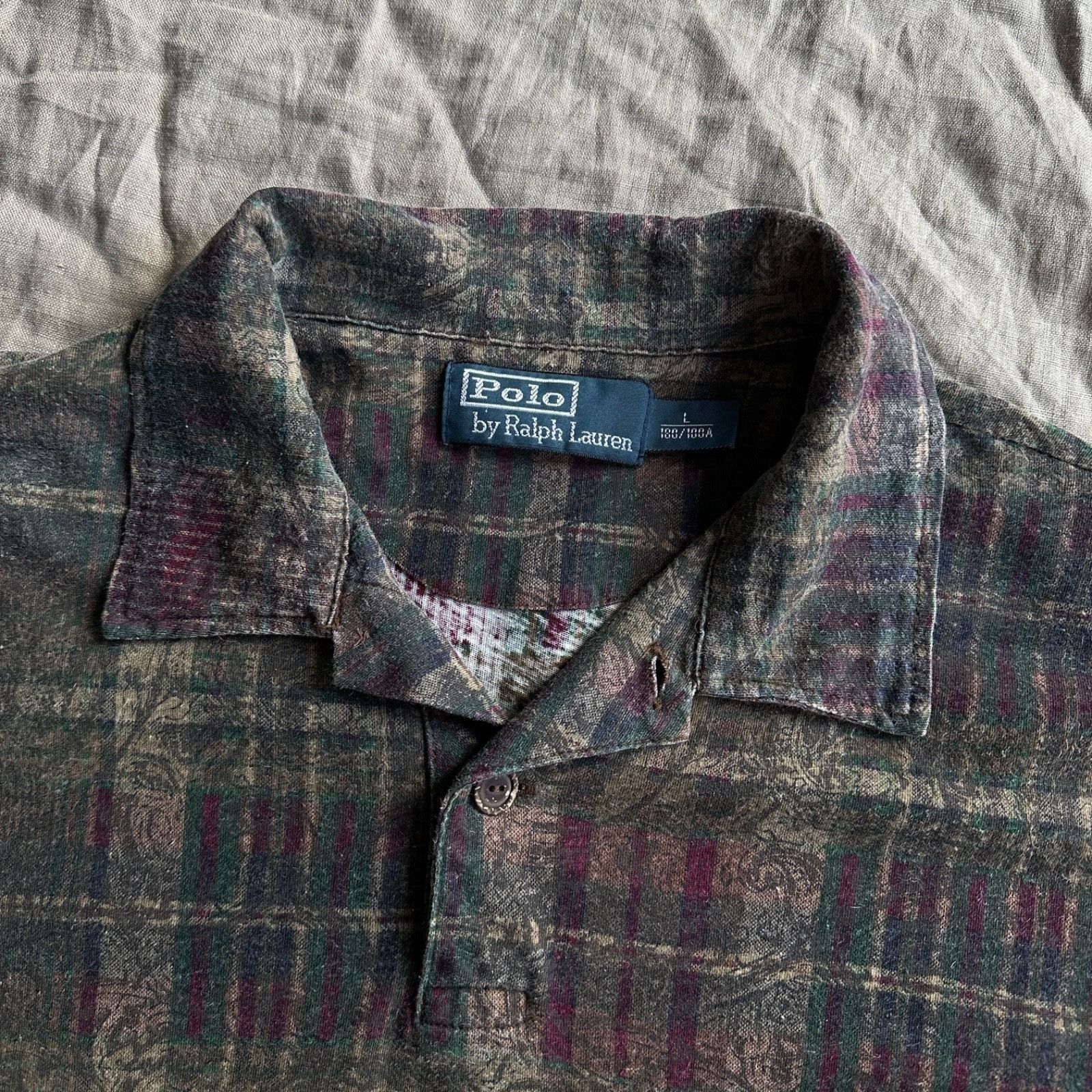 Polo Ralph Lauren Polo Ralph Lauren Men's Plaid Polo Shirt Grunge Style Size L Size US L / EU 52-54 / 3 - 4 Thumbnail