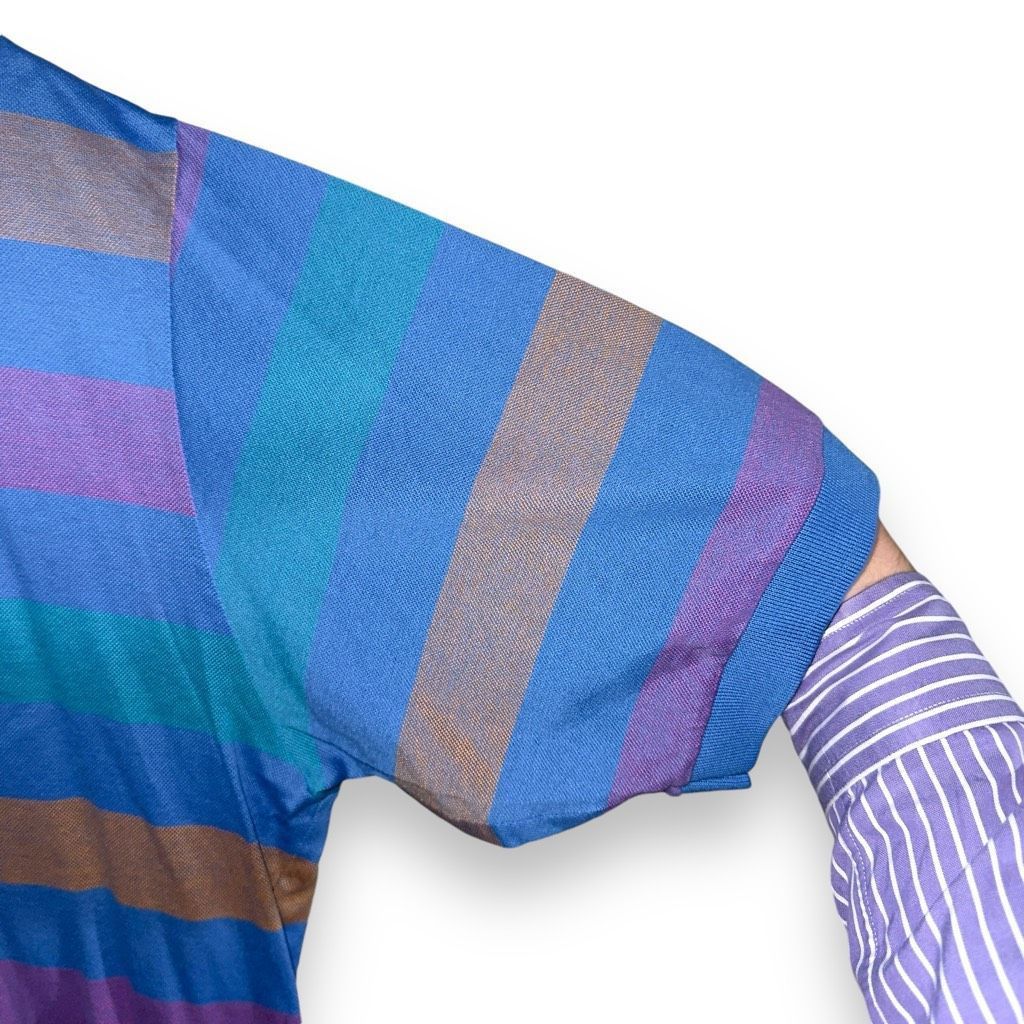 Other Jeff Rose Multicolored Stripe Italian Cotton Polo Shirt Sz M Size US M / EU 48-50 / 2 - 5 Thumbnail