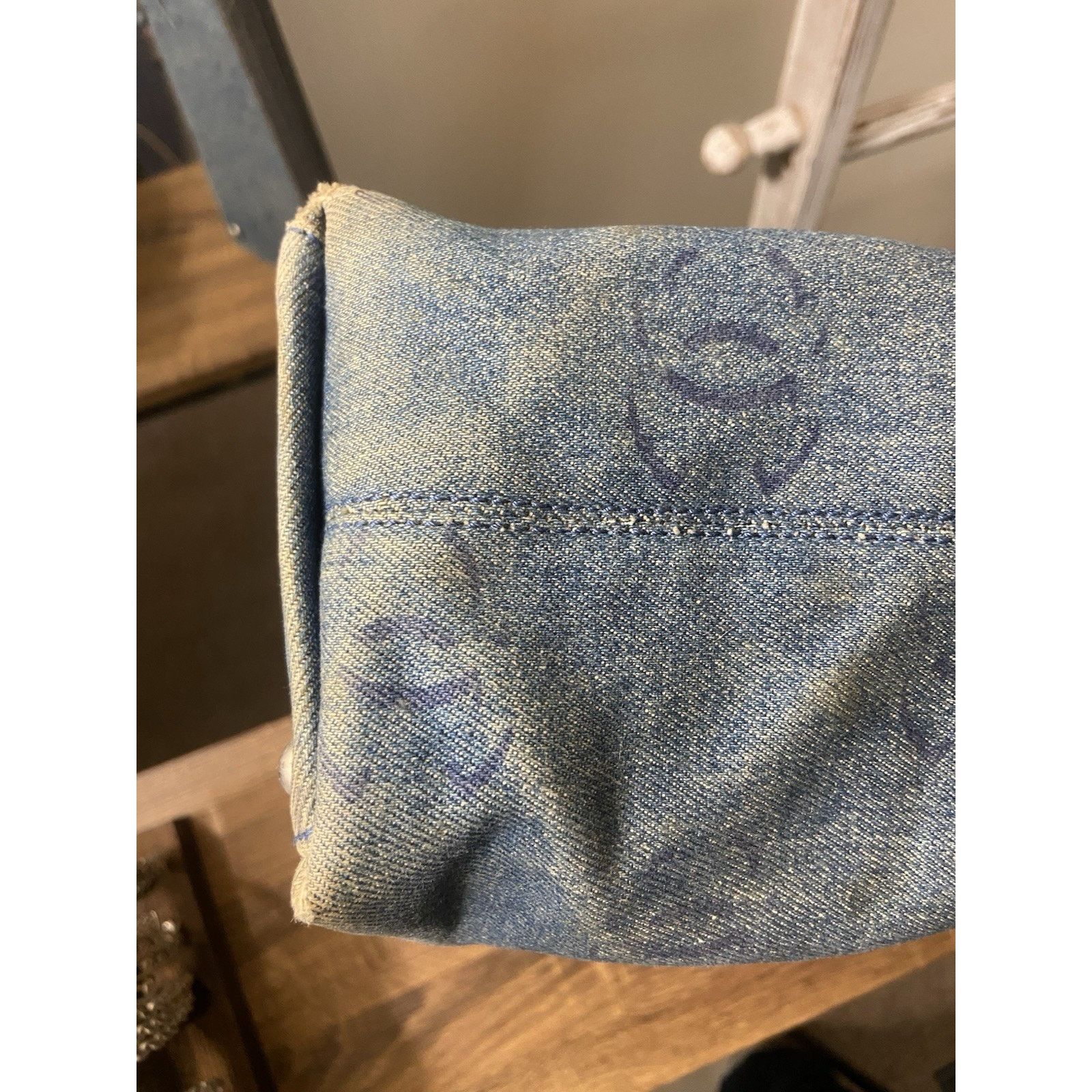 Chanel Chanel ‘02 cruise line large denim blue hand tote bag Size ONE SIZE - 9 Thumbnail