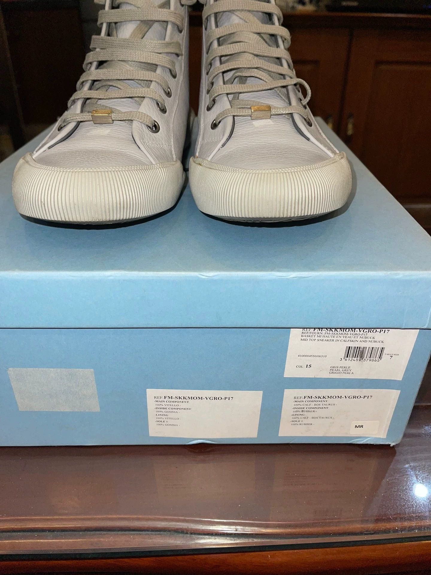 Lanvin Lanvin Mid-Top Pearl Gray Sneaker US 7 Size US 7 / EU 40 - 5 Thumbnail
