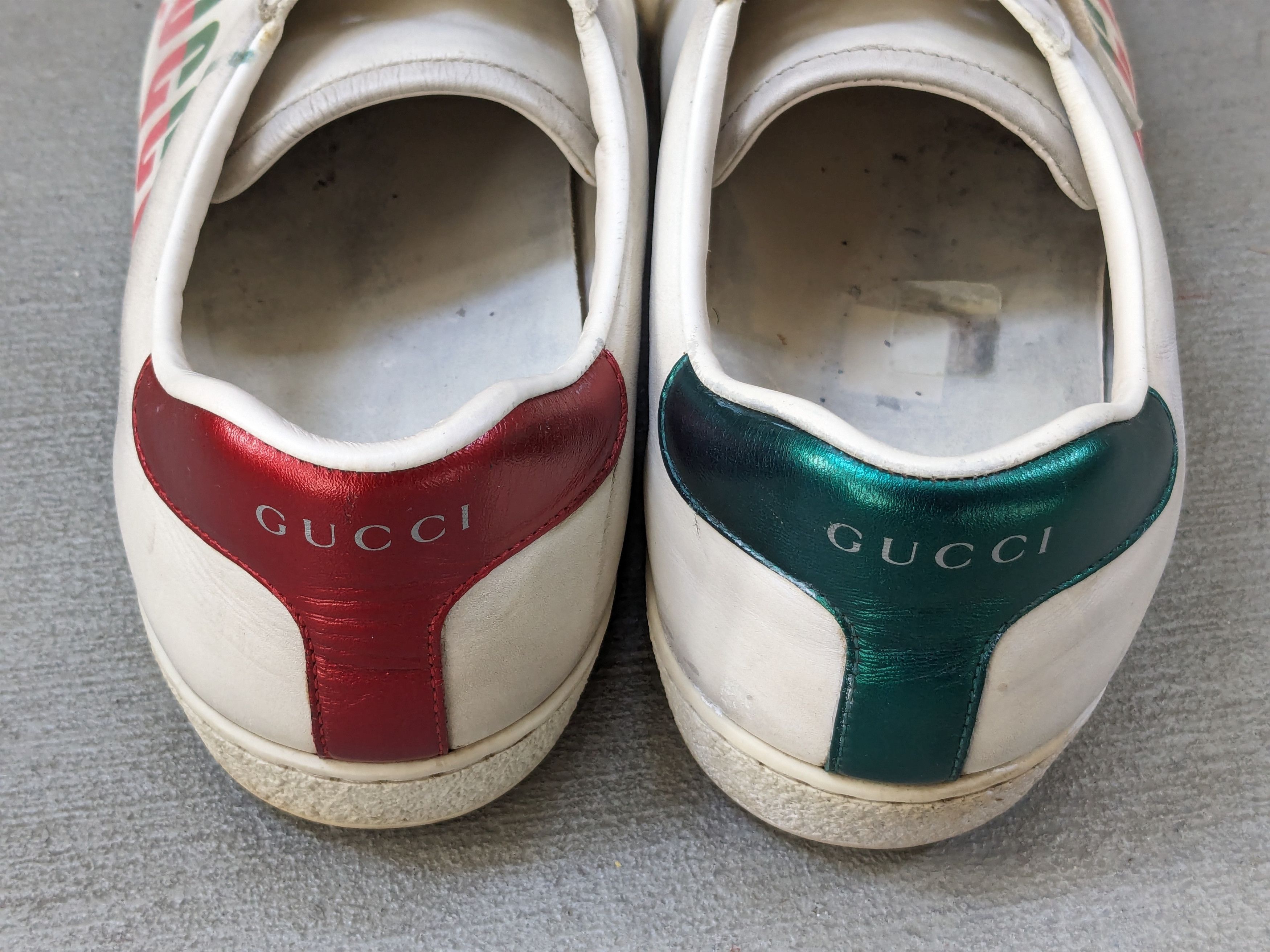 Gucci Gucci Ace Sneakers White 9 Distressed Low Tops Leather Size US 9 / EU 42 - 19 Thumbnail