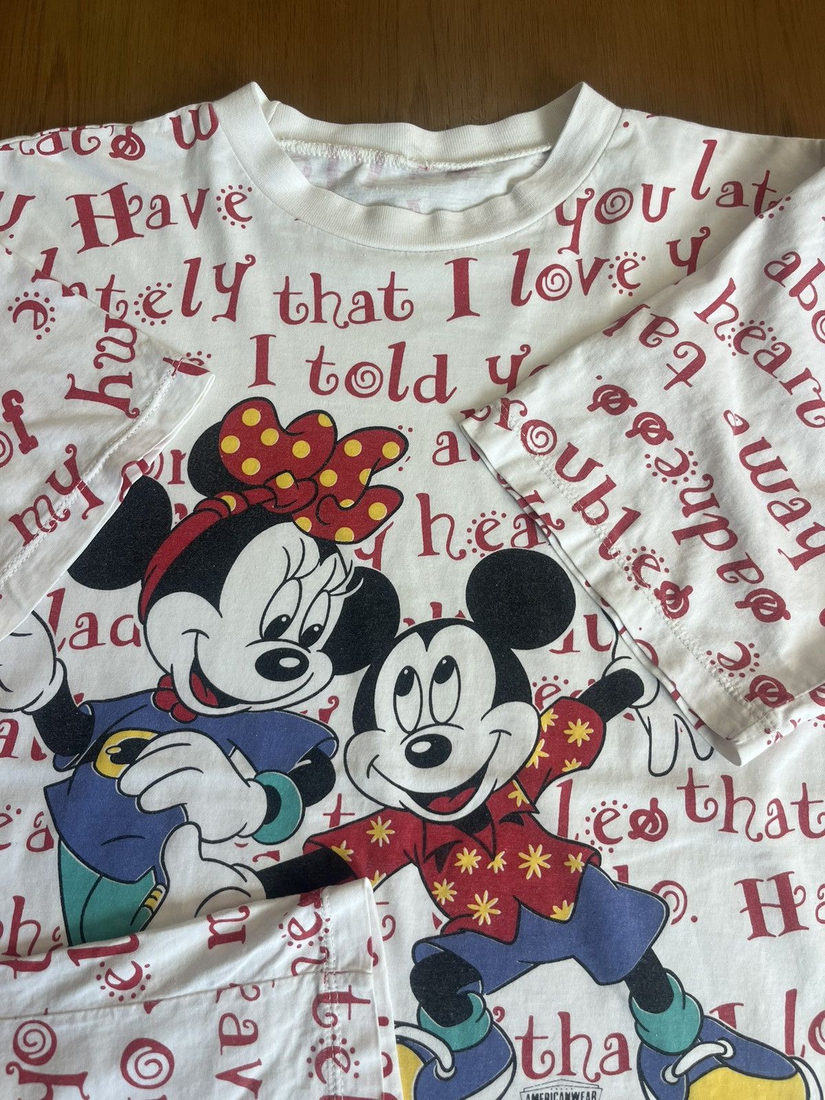 Disney Vtg OVP Disney Mickey&Minnie Mouse Americanwear 90’s Tshirt Size US M / EU 48-50 / 2 - 8 Thumbnail