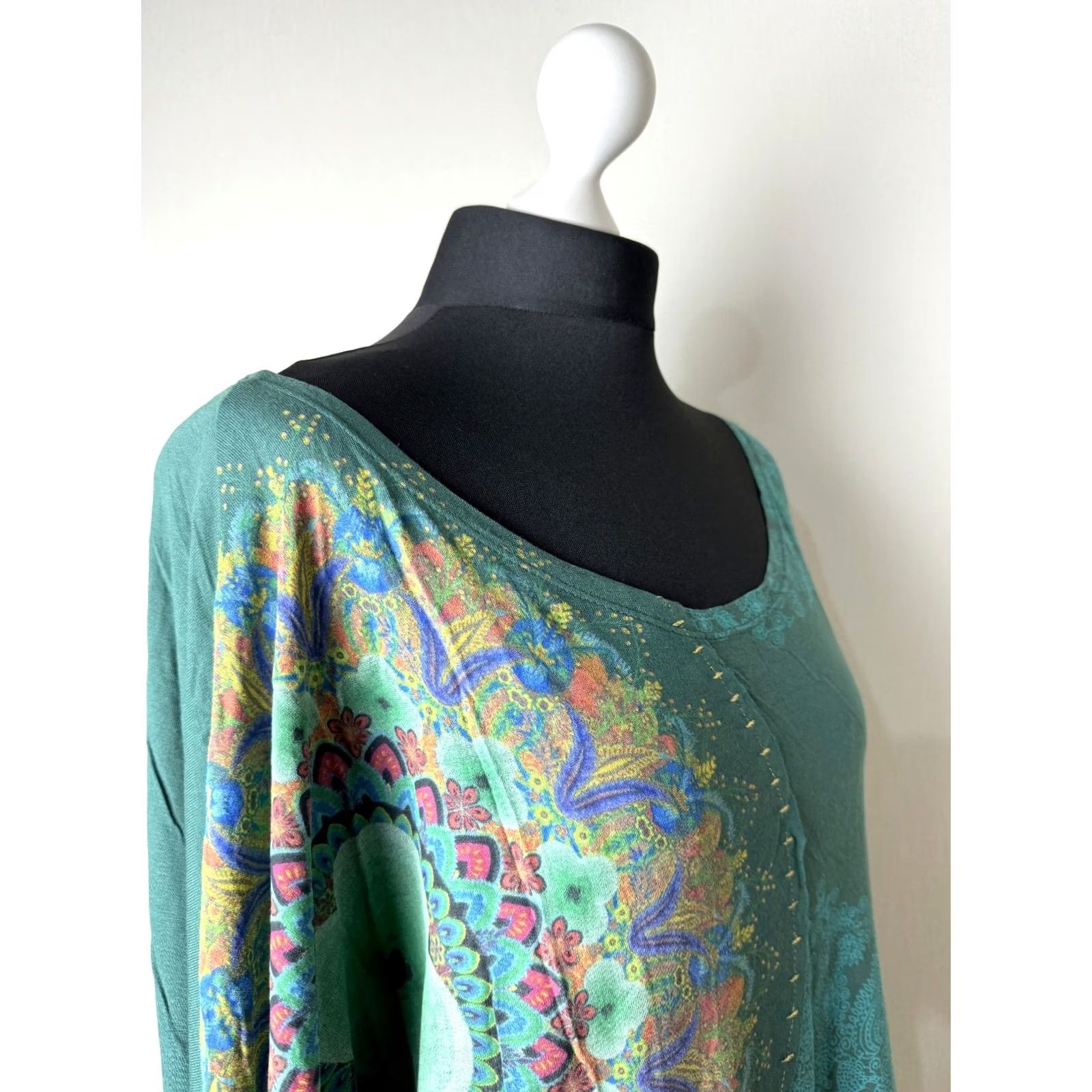 Desigual Desigual Green Long Sleeve Tunic Shirt L Womens Mens? Size L / US 10 / IT 46 - 4 Thumbnail