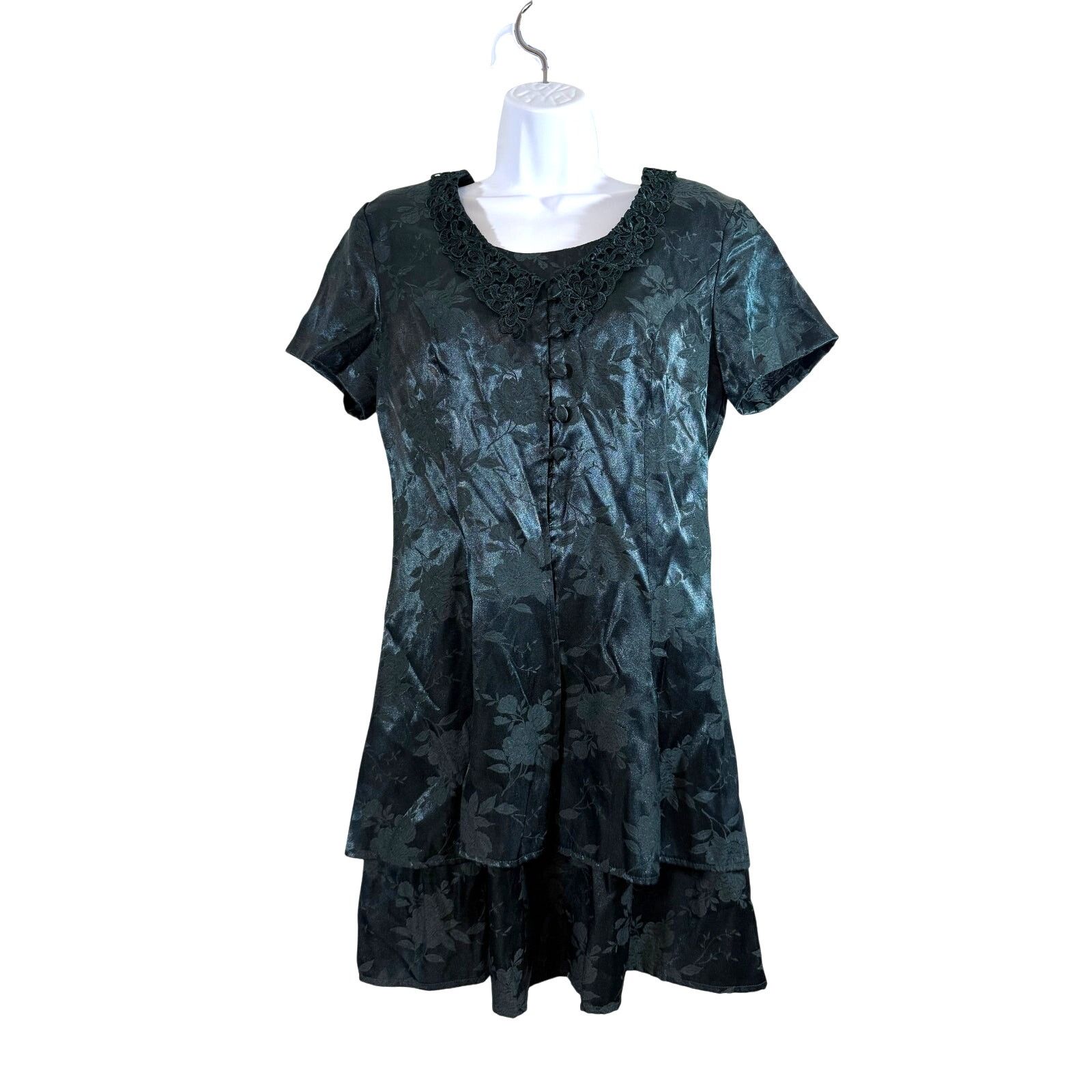 Vintage Vintage 90s D.B.Y. Ltd. Emerald Green Mini Dress Size 7/8 Size M / US 6-8 / IT 42-44 - 2 Thumbnail