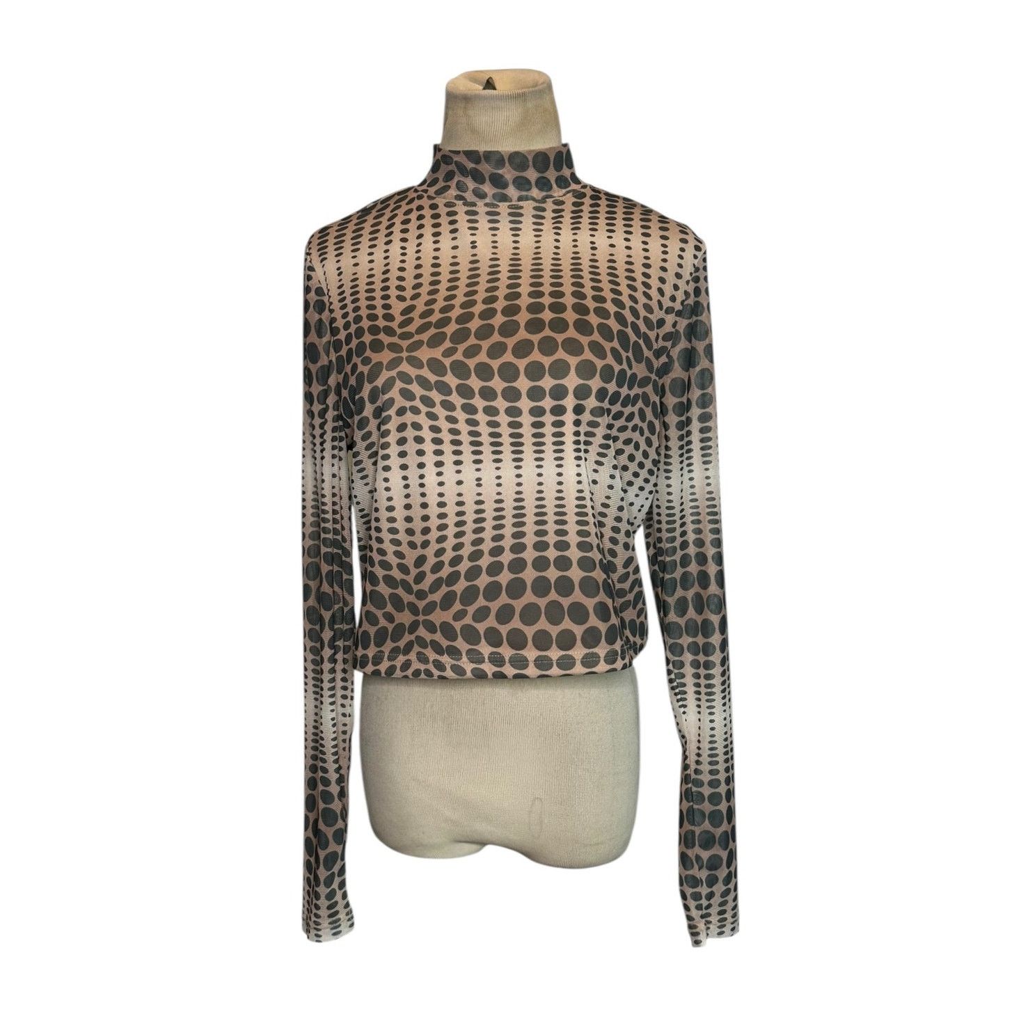 Forever 21 Forever 21 beige black polka dots long sleeves size 0X Size XS / US 0-2 / IT 36-38 - 1 Thumbnail