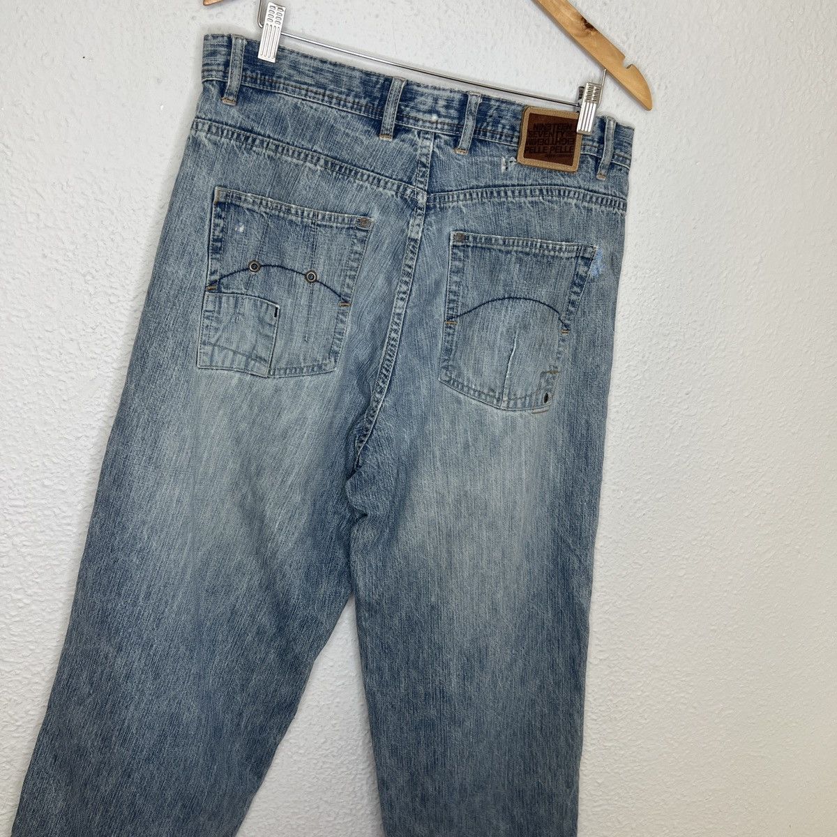 Pelle Pelle × Vintage Patchwork Hip Hop Skateboards Baggy Jeans Pants Trousers Size US 34 / EU 50 - 8 Thumbnail
