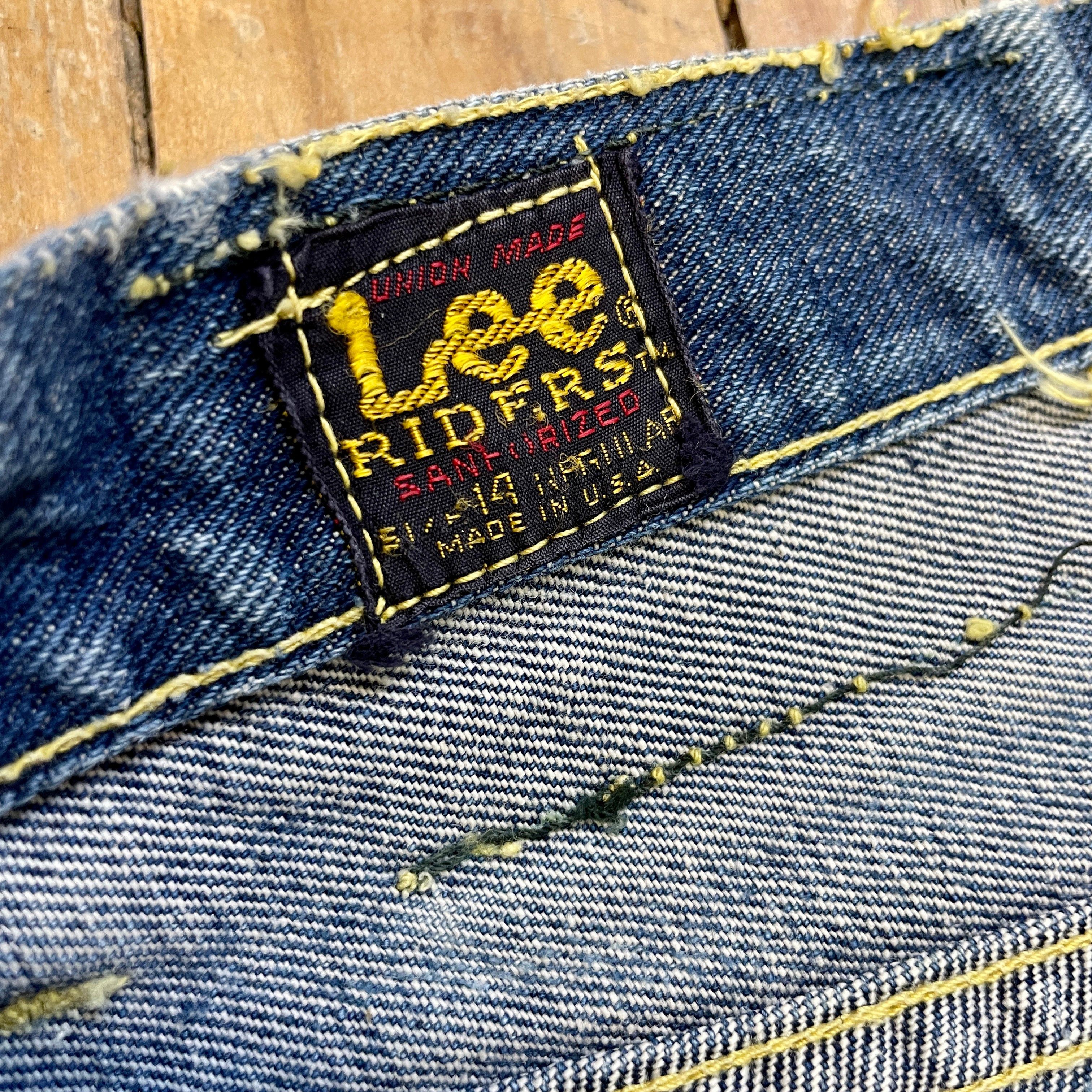 Lee 1950s Union Made In USA Lee Riders True Vintage Crotch Rivet Blue Jeans Size XS Size US 26 / EU 42 - 5 Thumbnail