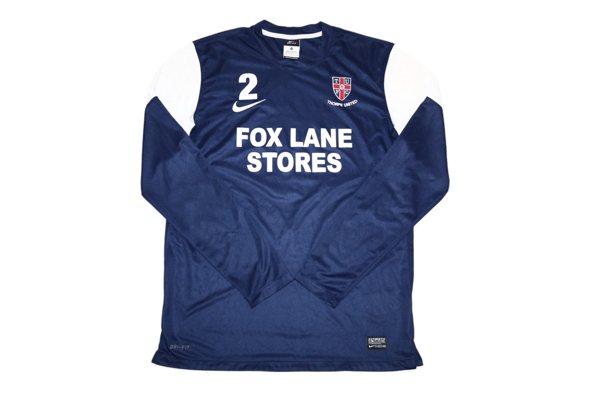 Nike Nike Thorpe United F.C. #2 L/S Jersey Size US M / EU 48-50 / 2 - 1 Thumbnail