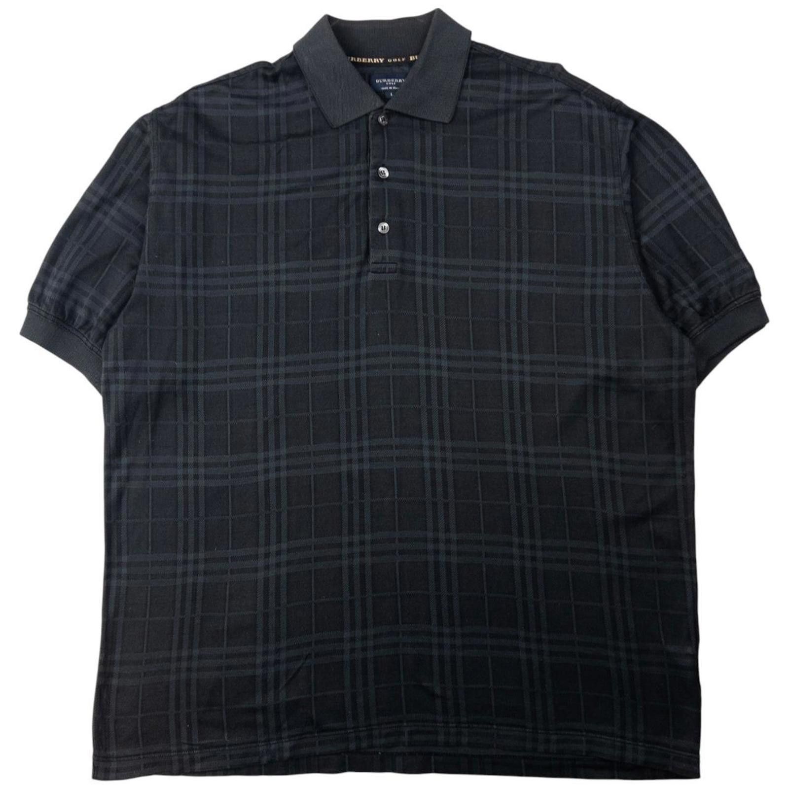 トップス BURBERRY Vintage Polo shirt Nova check Vintage Burberry's Nova Check Classic Fit Pique Polo - Size L | eBay