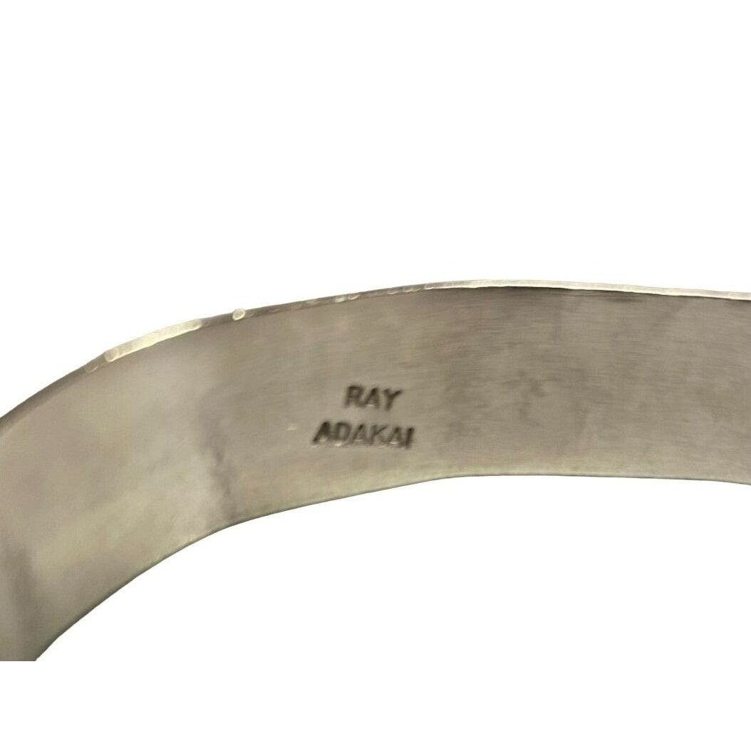Other Signed Ray Adakai Sterling Silver 925 Navajo Cuff Bracelet Size ONE SIZE - 4 Thumbnail