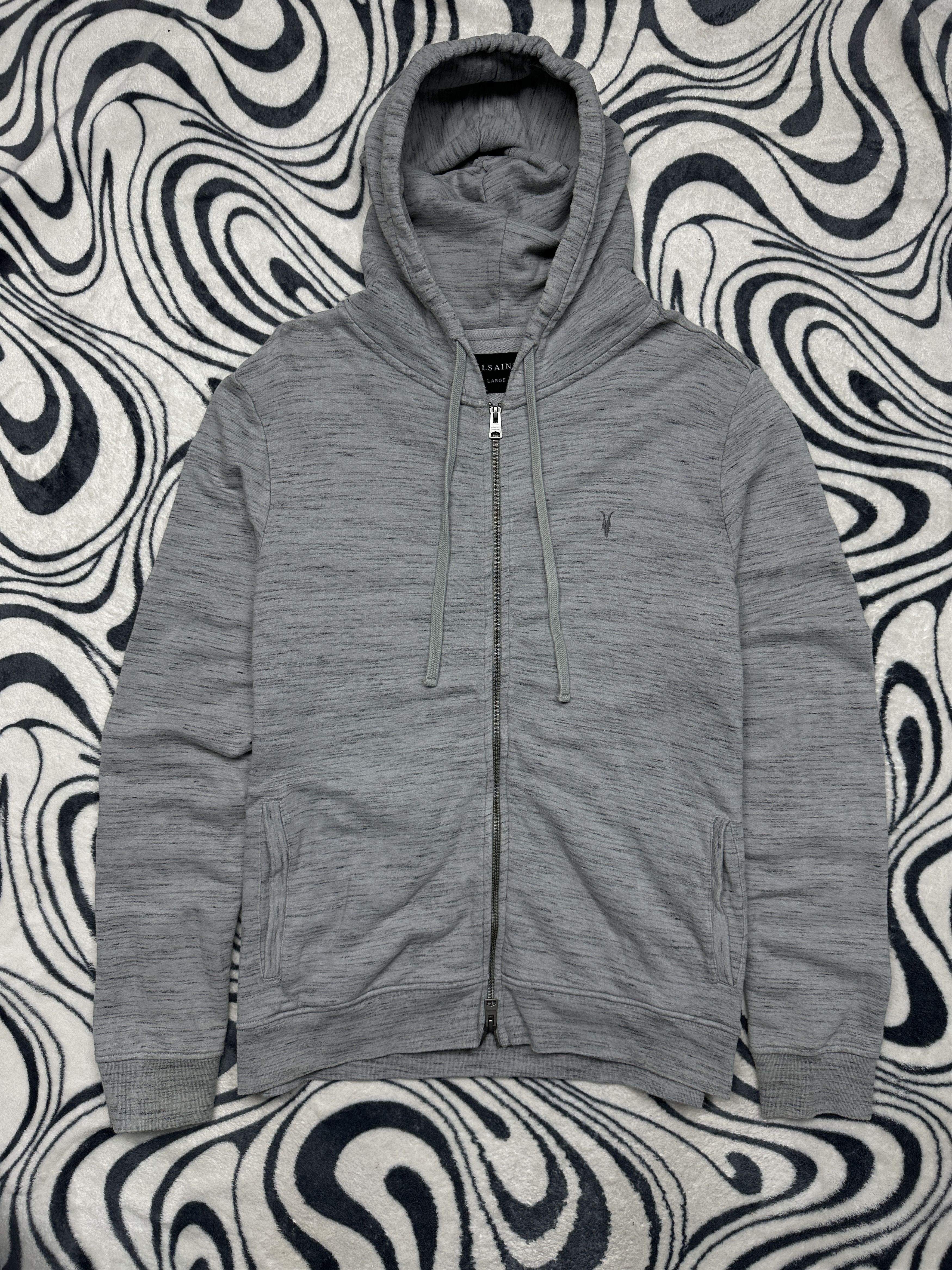 Allsaints Allsaints Mens Ravage Zip Hoodie Y2K Size US L / EU 52-54 / 3 - 1 Thumbnail