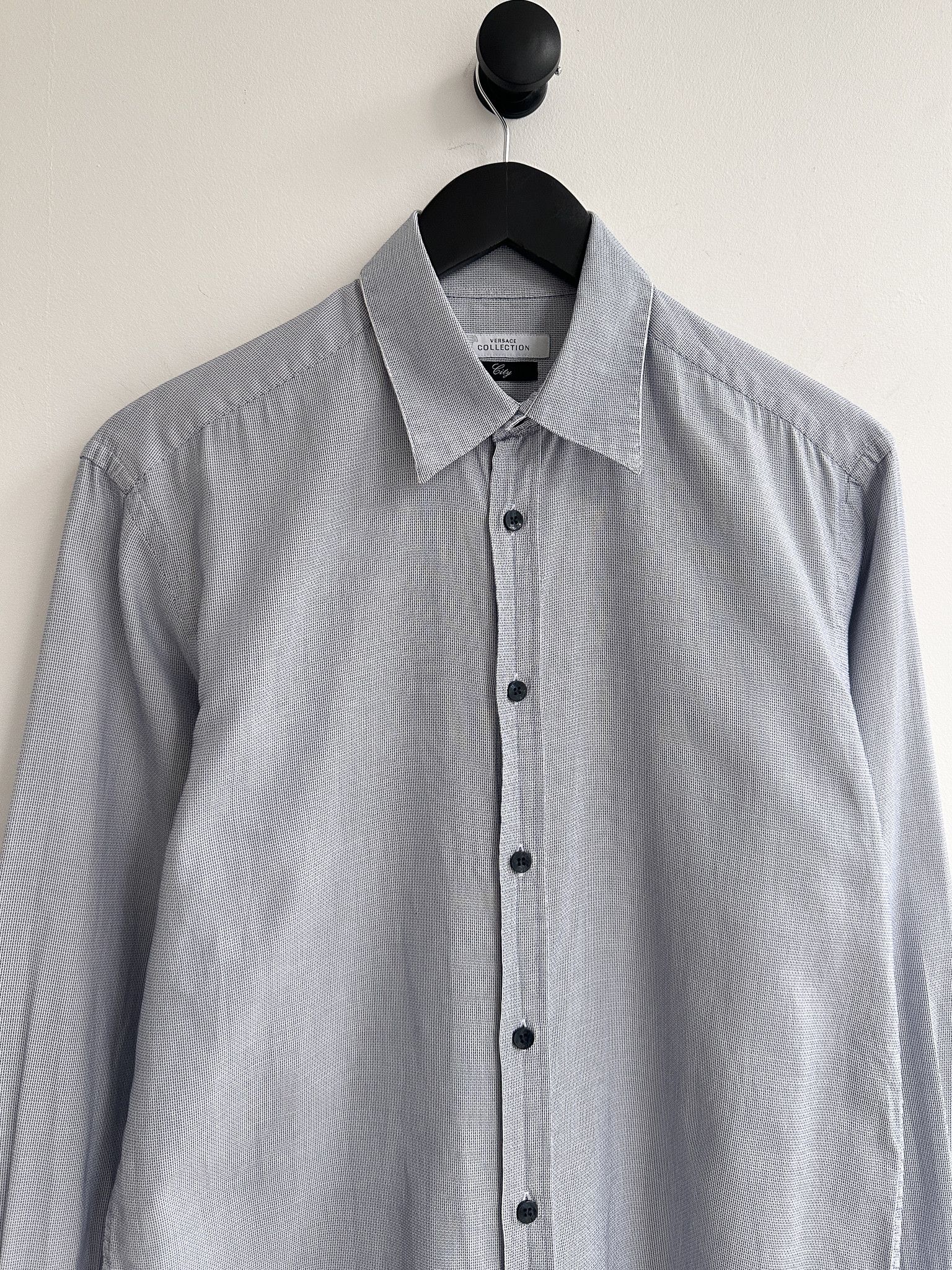 Versace Vintage Versace Collection Gray Shirt Size US M / EU 48-50 / 2 - 2 Thumbnail