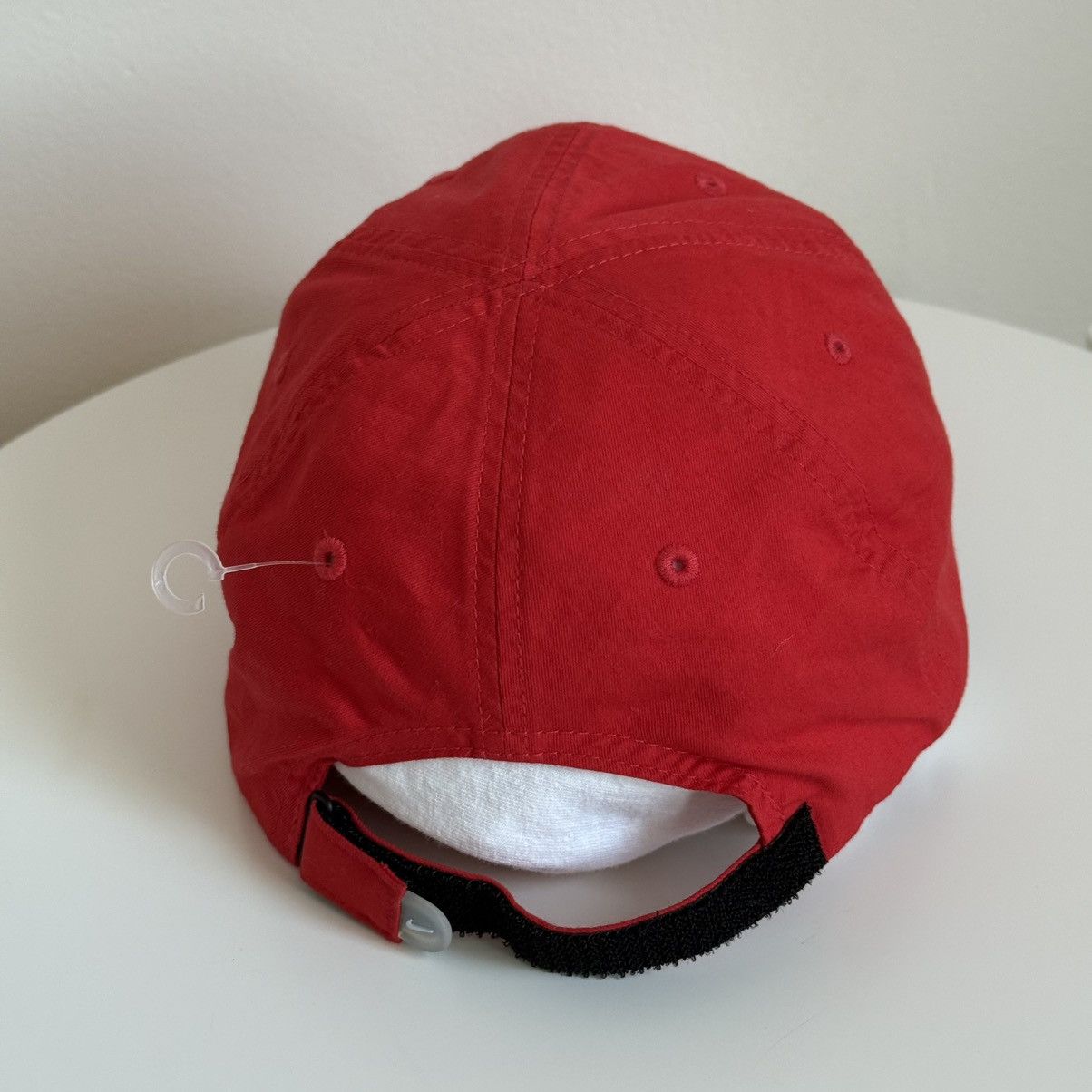 Nike Vintage Nike Red Swoosh Strapback Hat – Adjustable Velcro Size ONE SIZE - 5 Thumbnail