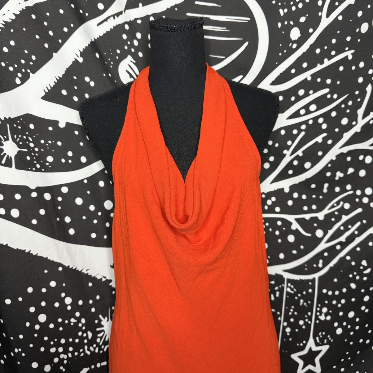 Other See You Monday Vibrant Orange Halter Midi Dress Size M / US 6-8 / IT 42-44 - 2 Thumbnail