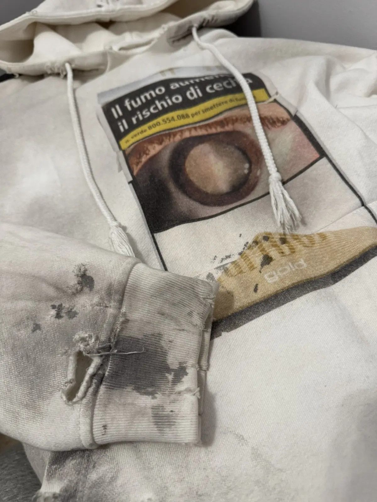 ALEXANDER DIGENOVA Alexander Digenova Cigarette Warning Hoodie Size US M / EU 48-50 / 2 - 4 Thumbnail
