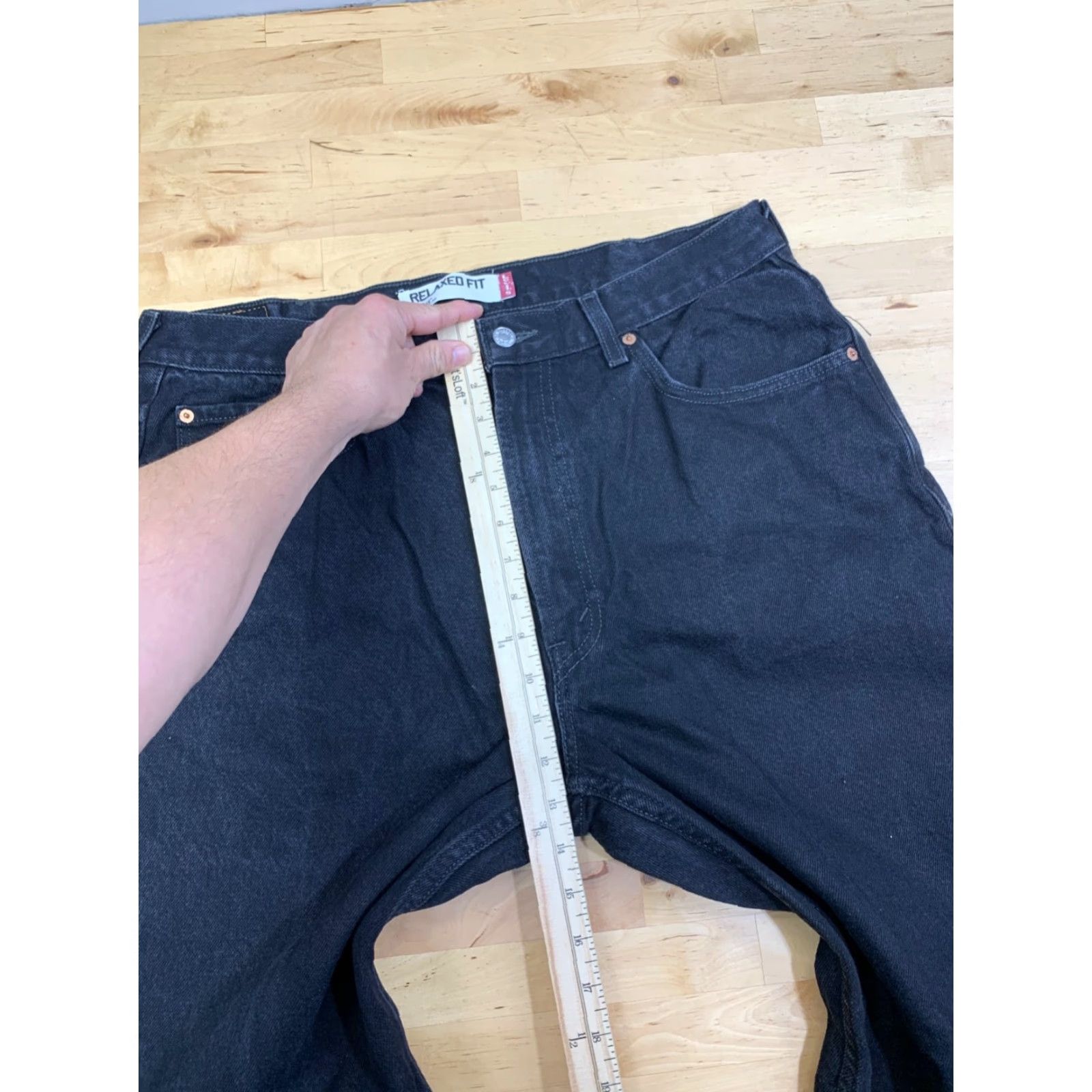 Levi's Levi's 550 Relaxed Fit Denim Jeans Mens 38x32 Black 5-Pocket Design Straight Casual Vintage No N/A Size US 38 / EU 54 - 7 Thumbnail