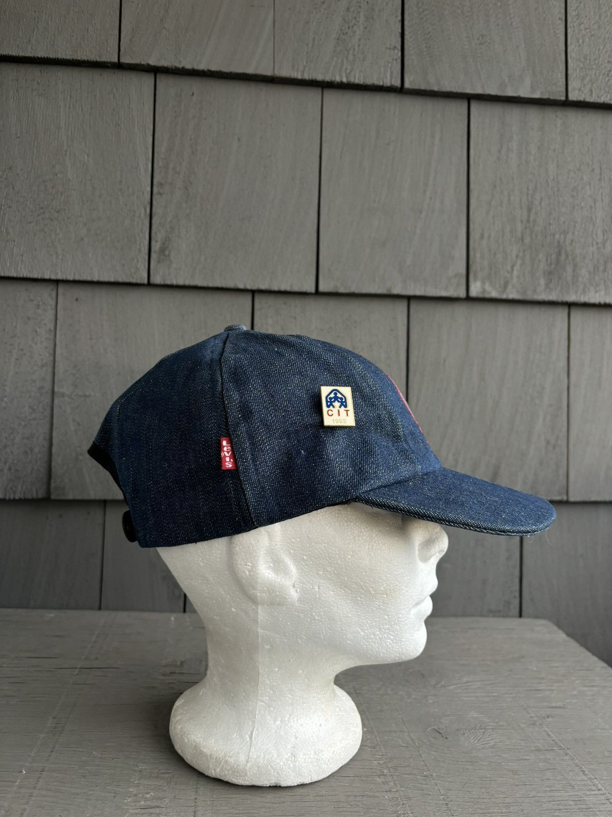 Levi's Vintage Levi's Red Tab Hat Dark Denim Snapback Blue Jean 90s Size ONE SIZE - 18 Thumbnail