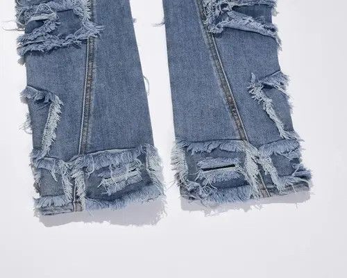 VIBE stack punk flared ripped jeans Size US 32 / EU 48 - 7 Thumbnail