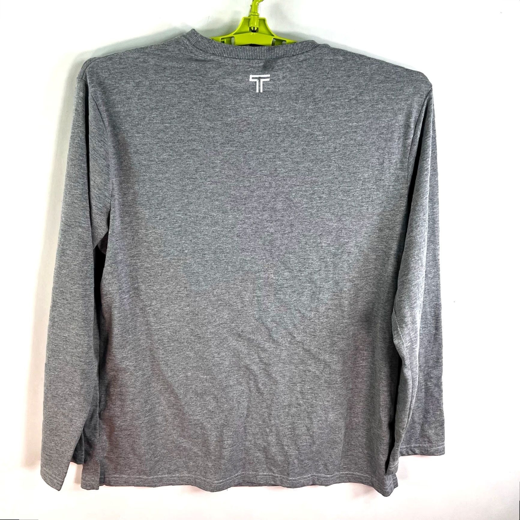 Tumi TUMI Mens T-Shirt Long Sleeve Shirt Regular Size L Gray Crew Neck Logo All Seasons Lightweight Knit Cotton Polyester Blend Size US L / EU 52-54 / 3 - 5 Thumbnail