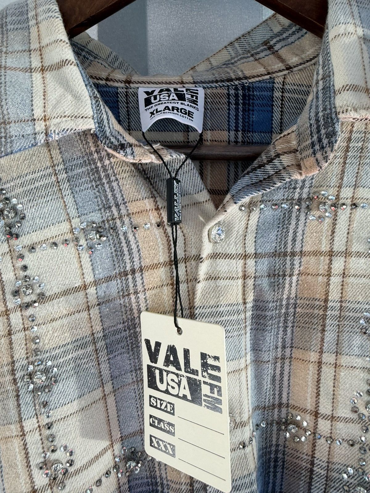 Vale Vale Forever Skyfall Flannel 'Cream/Blue' Size US XL / EU 56 / 4 - 2 Thumbnail