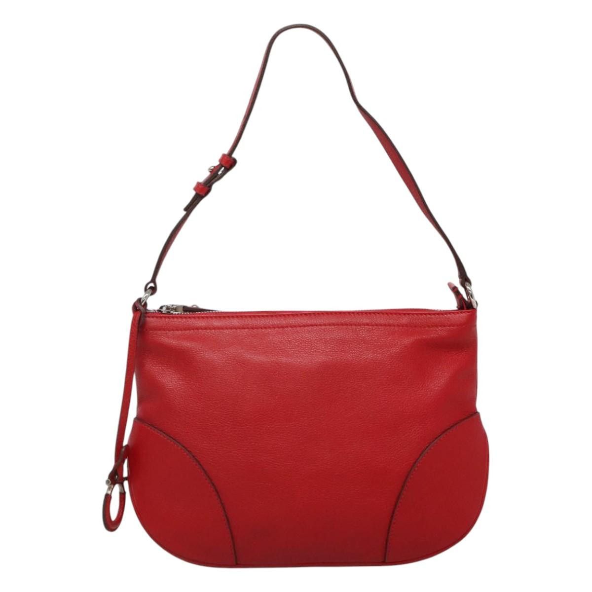 Salvatore Ferragamo Gancini Red Leather Shoulder Bag (Pre-Owned) Size ONE SIZE - 1 Thumbnail
