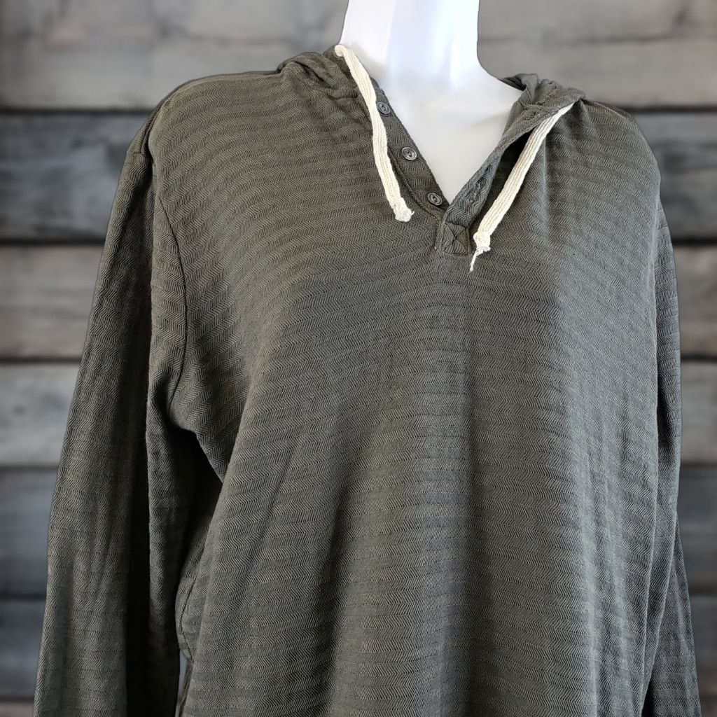 Vintage NSF Women's Hoodie Striped Green Cotton Long Sleeve Size Medium Regular Size M / US 6-8 / IT 42-44 - 1 Thumbnail