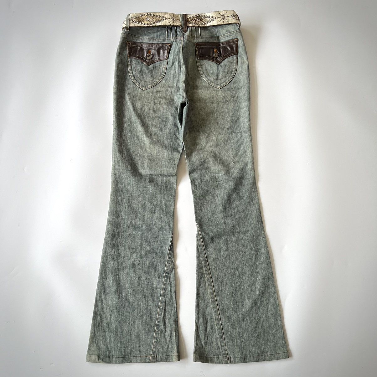 Japanese Brand Eterno Dellezza Spiral Flared Jeans Size 29" - 5 Thumbnail
