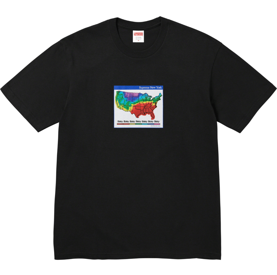 Supreme Supreme Weather Tee - Black - S - FW23 Size US S / EU 44-46 / 1 - 1 Thumbnail