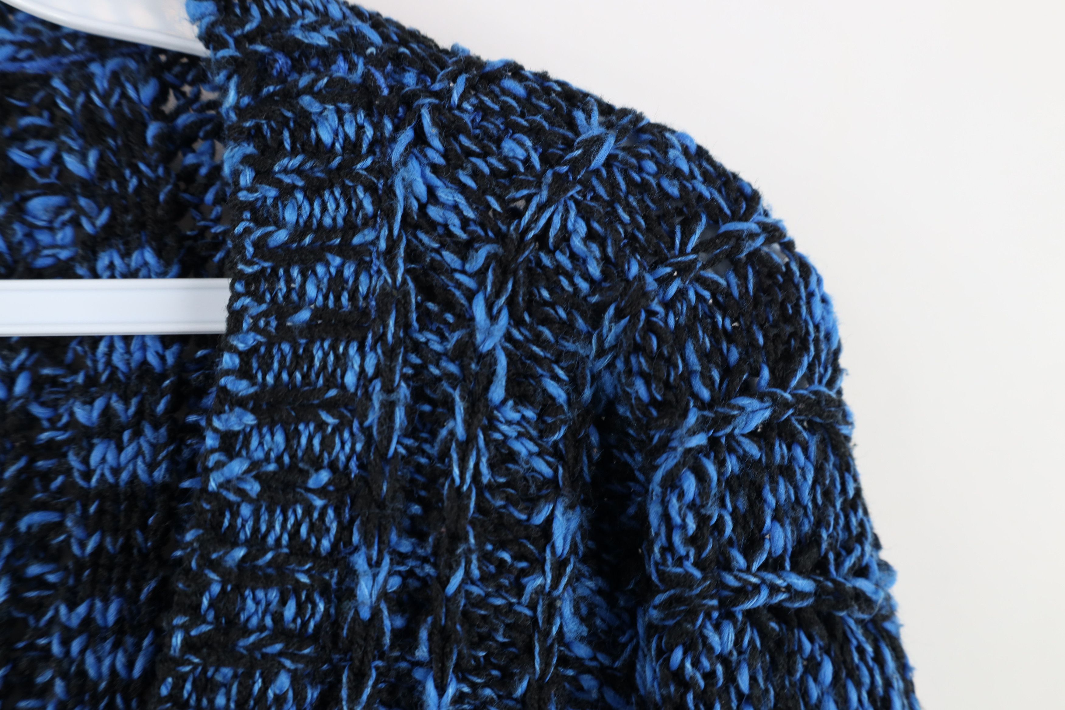 Vintage Vintage 90s Streetwear Chunky Ribbed Knit Cardigan Sweater Size L / US 10 / IT 46 - 7 Thumbnail