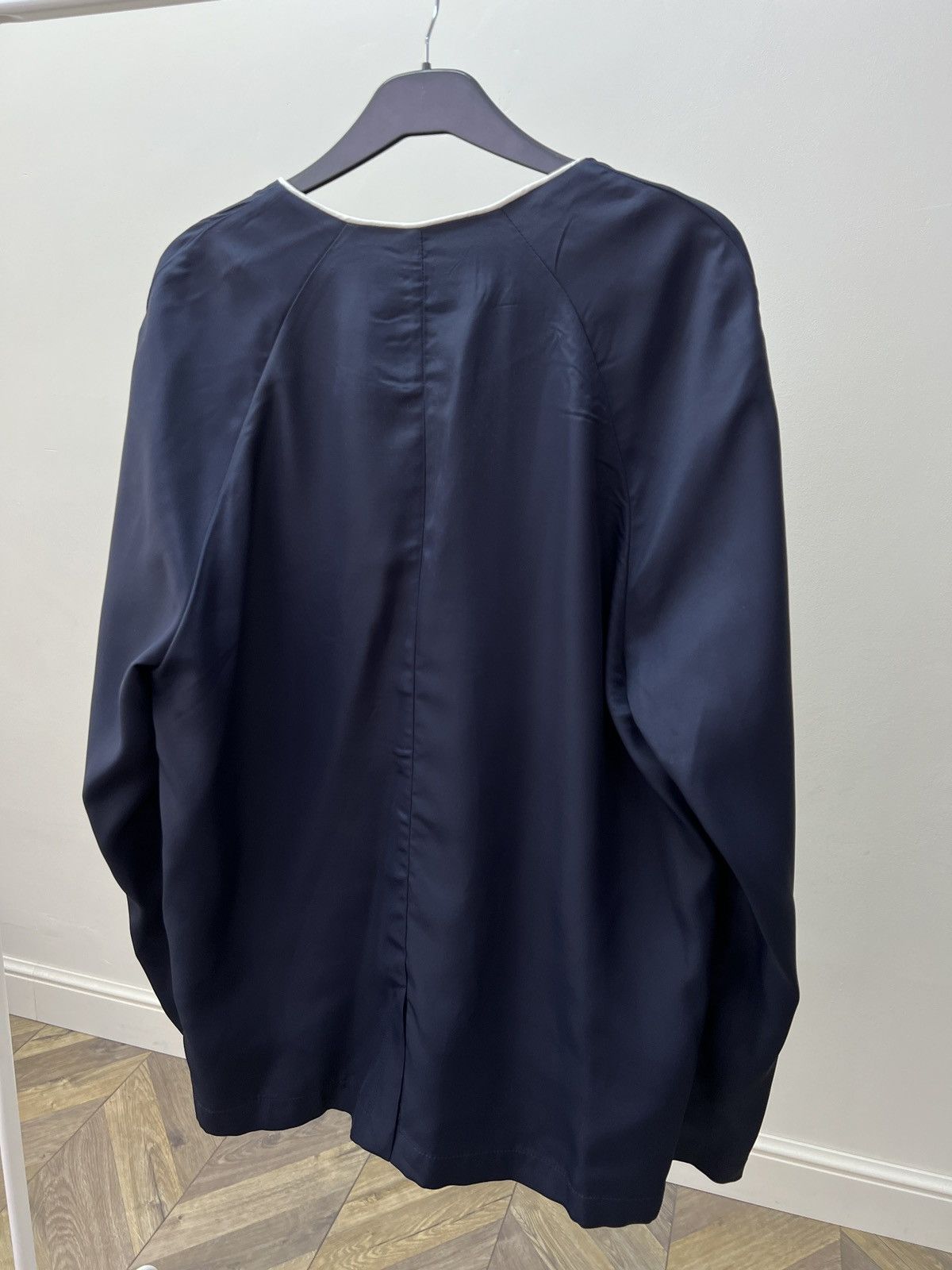 Sunnei SUNNEI Navy Blue Minimalist Made in Italy Women’s Jacket Size XL / US 12-14 / IT 48-50 - 12 Thumbnail