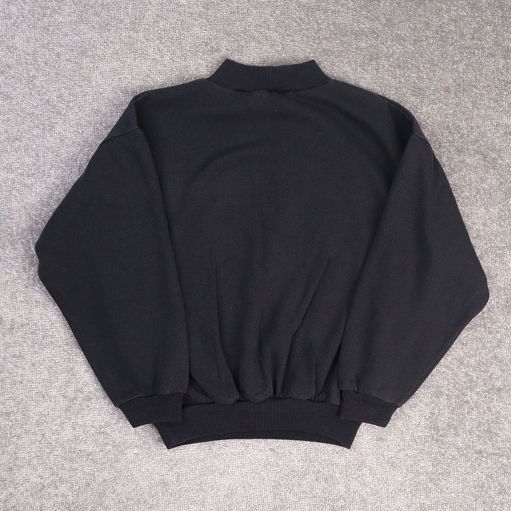 Vintage VINTAGE Gitano Roses Embroidered Black Pullover Sweatshirt Small Women 80s Floral Crew Neck Sweatshirt Ladies Regular Fit Size S / US 4 / IT 40 - 2 Thumbnail