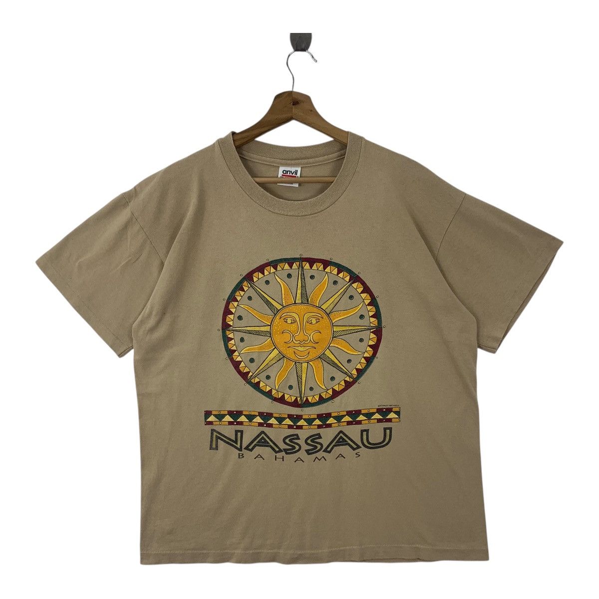 Anvil × Vacation × Vintage Vintage NASSAU BAHAMAS sun big printed tee Size US L / EU 52-54 / 3 - 1 Thumbnail