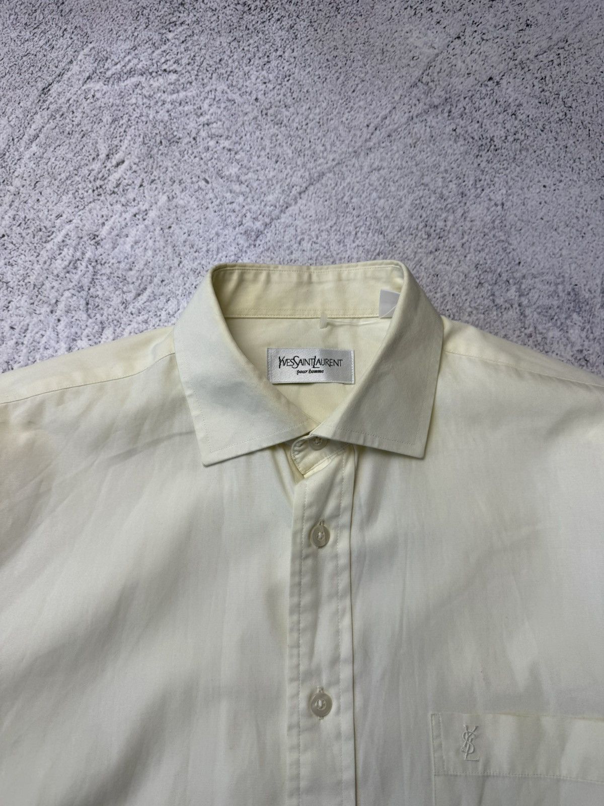 Vintage Yves Saint Laurent Classic Wedding Shirt with Cufflinks Size US L / EU 52-54 / 3 - 12 Thumbnail