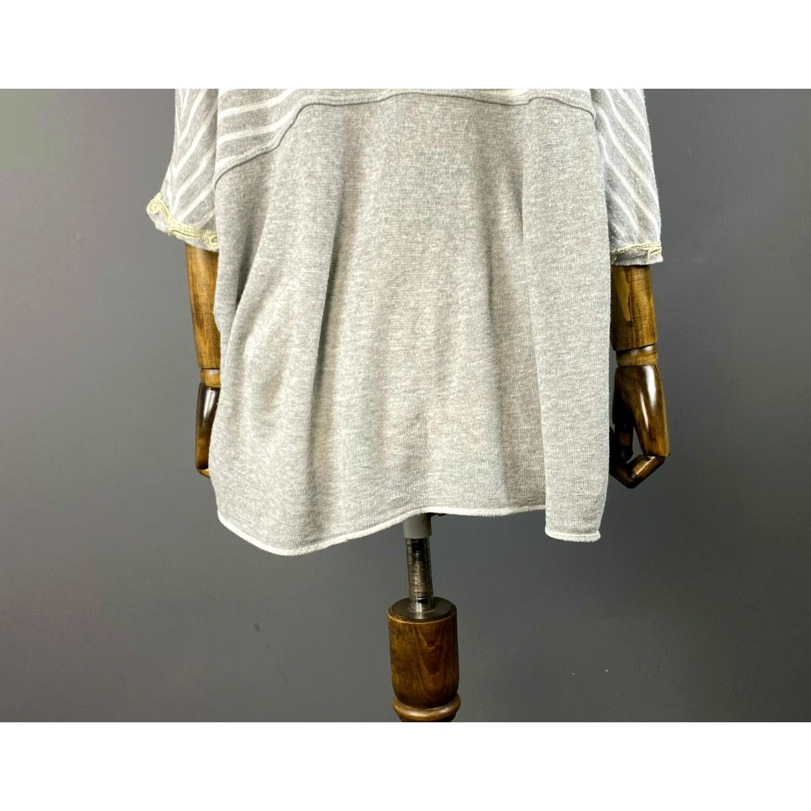Vintage Elisa Cavaletti Sono Italiano Cardigan XS Womens Gray Open Front Cotton Blend Knit Sweater Size XS / US 0-2 / IT 36-38 - 7 Thumbnail