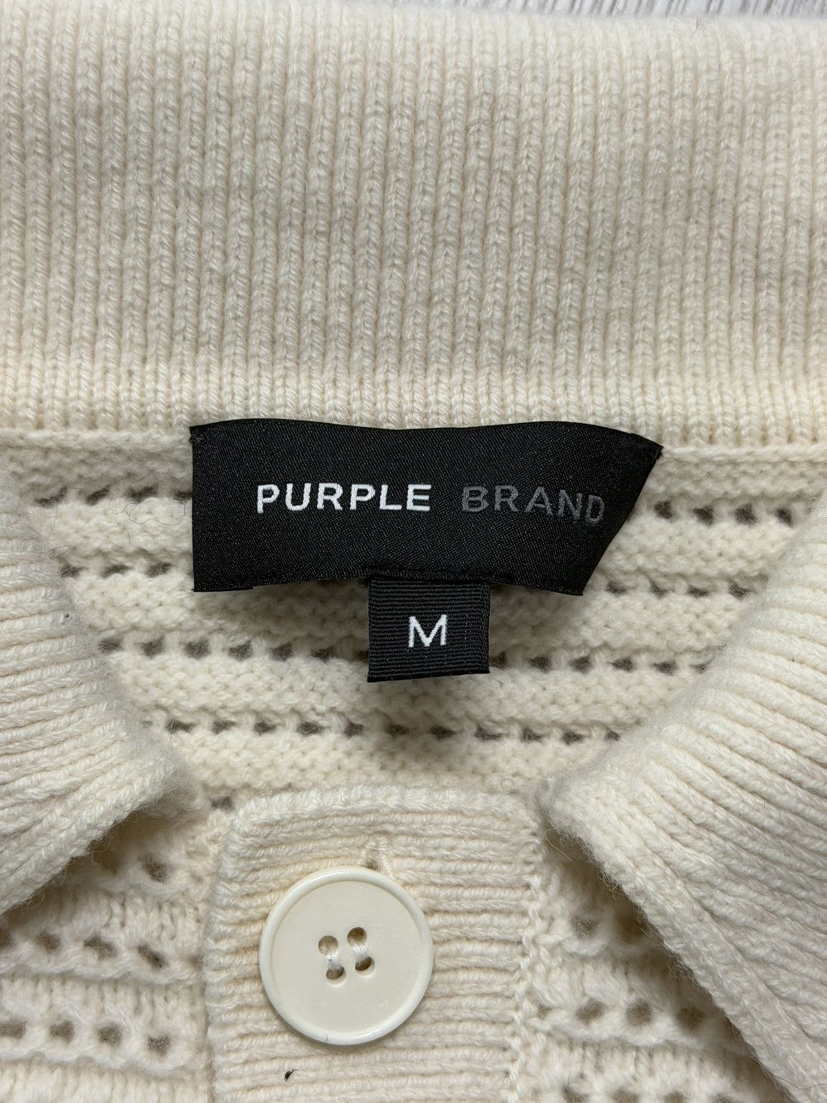 Purple Brand Purple Brand Water-Embroidered Polo Sweater Size US M / EU 48-50 / 2 - 2 Thumbnail