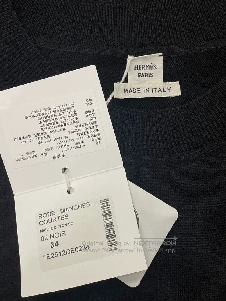 Hermes Hermes Black Subtle Pattern Knit Dress Size XXS / US 00 / IT 34 - 3 Thumbnail