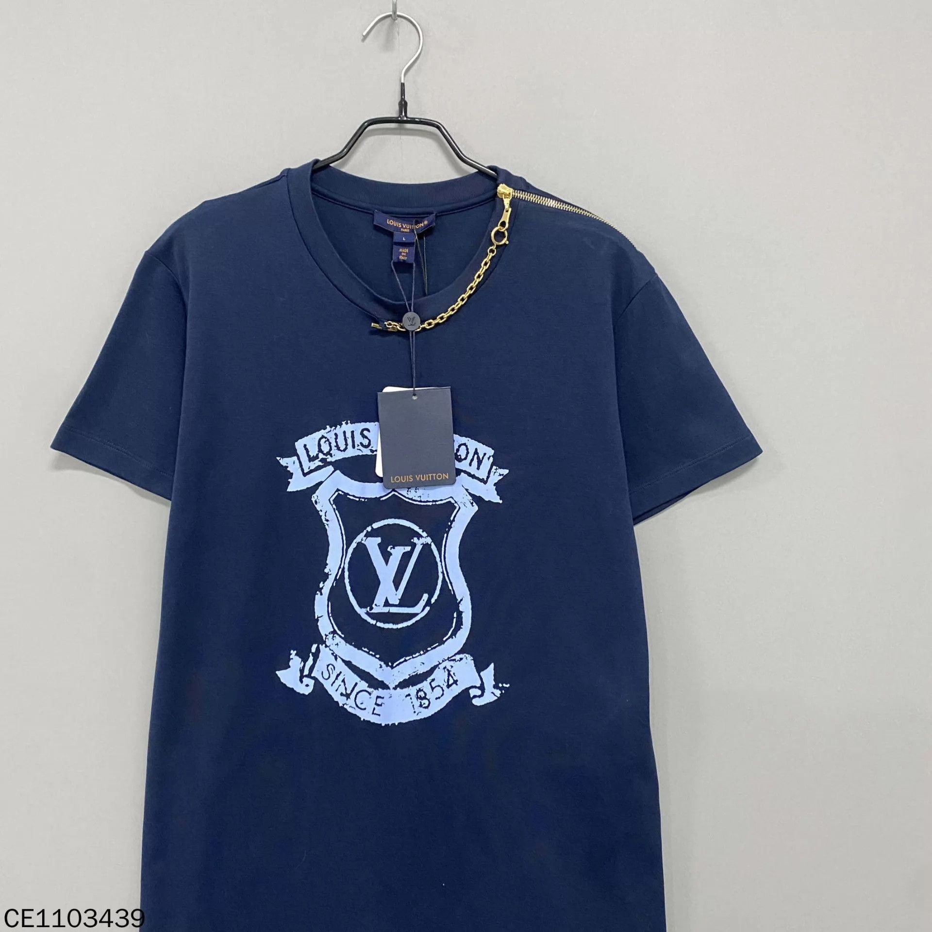 Louis Vuitton LV 25 Navy Blue Badge Dress L NWT Size L / US 10 / IT 46 - 2 Thumbnail