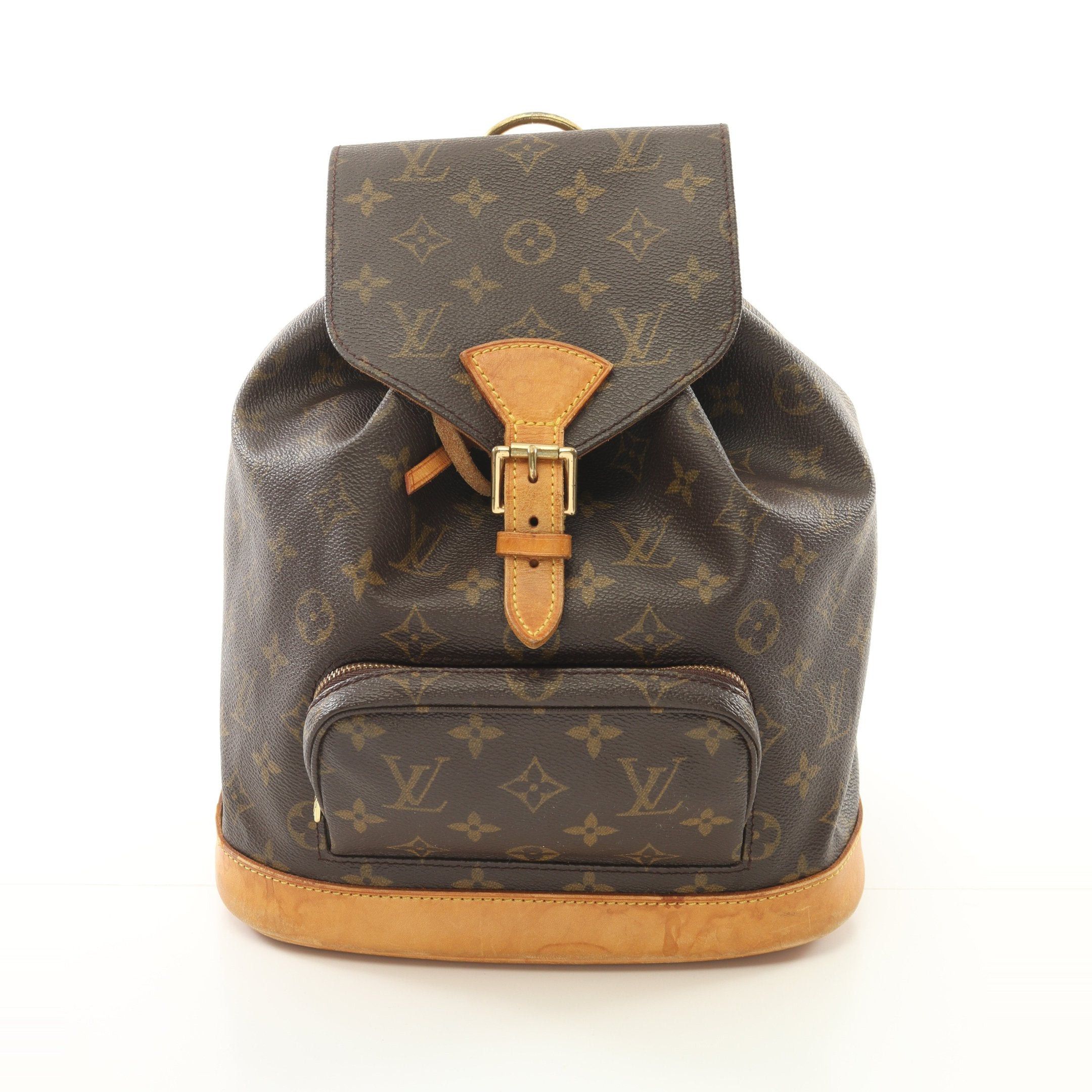 Louis Vuitton Louis Vuitton Montsouris Mm Monogram Backpack Rucksack Leather Brown Size ONE SIZE - 1 Thumbnail