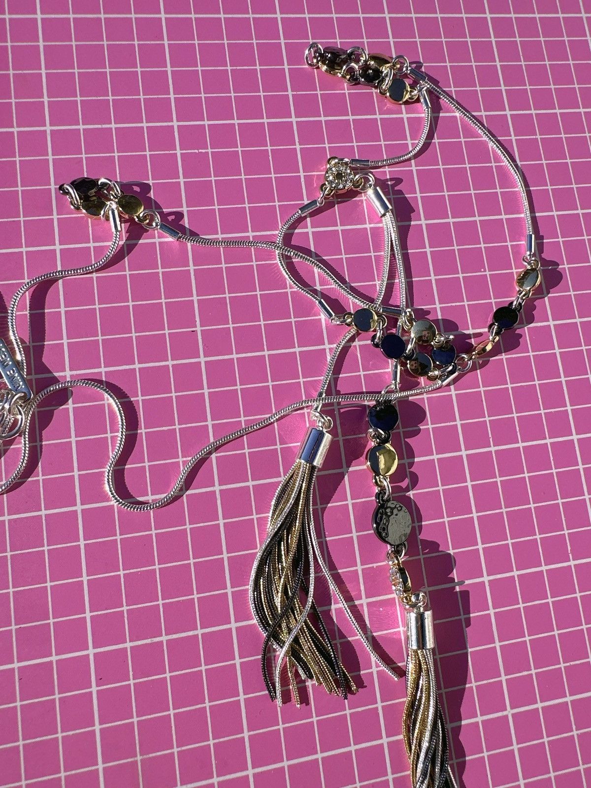Nine West Nine West Silver bass metal chain 3 colors beads Tassel Size ONE SIZE - 3 Thumbnail