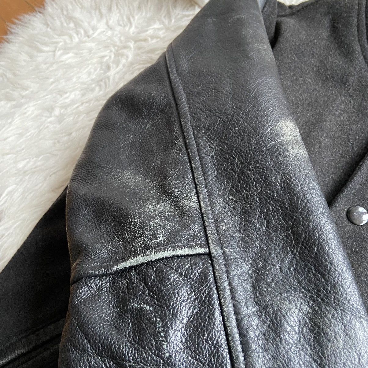 Carhartt × Carhartt Wip × Vintage 📌 Vintage Rare Carhartt Bandit Leather Varsity Jacket Size US S / EU 44-46 / 1 - 15 Thumbnail