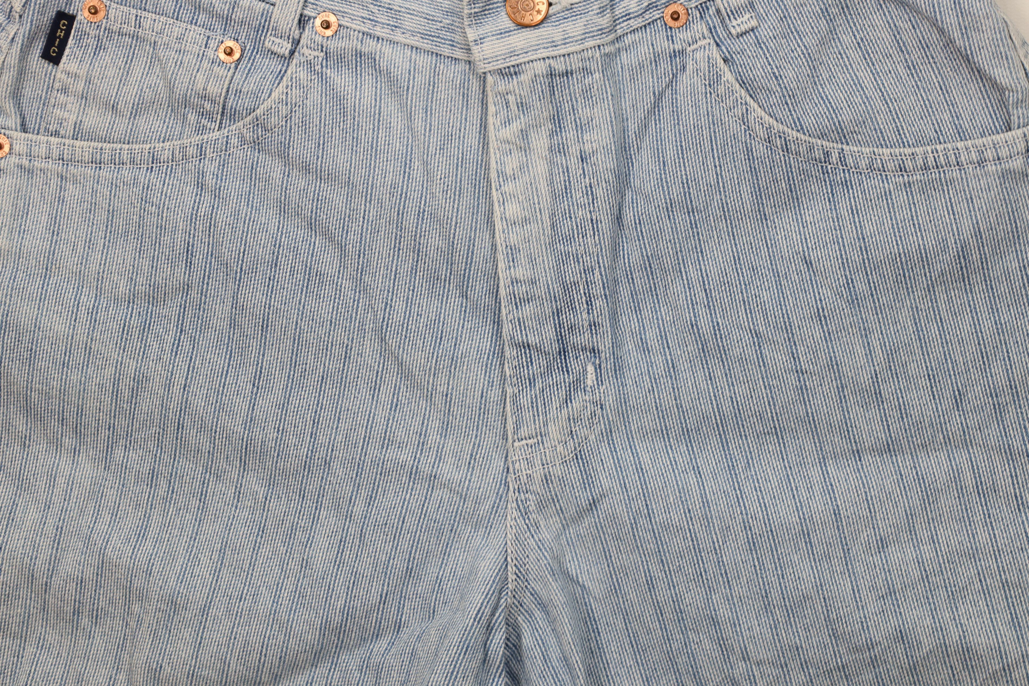 Vintage Vintage 90s Streetwear Hickory Cuffed Denim Shorts USA Size 32" / US 10 / IT 46 - 3 Thumbnail