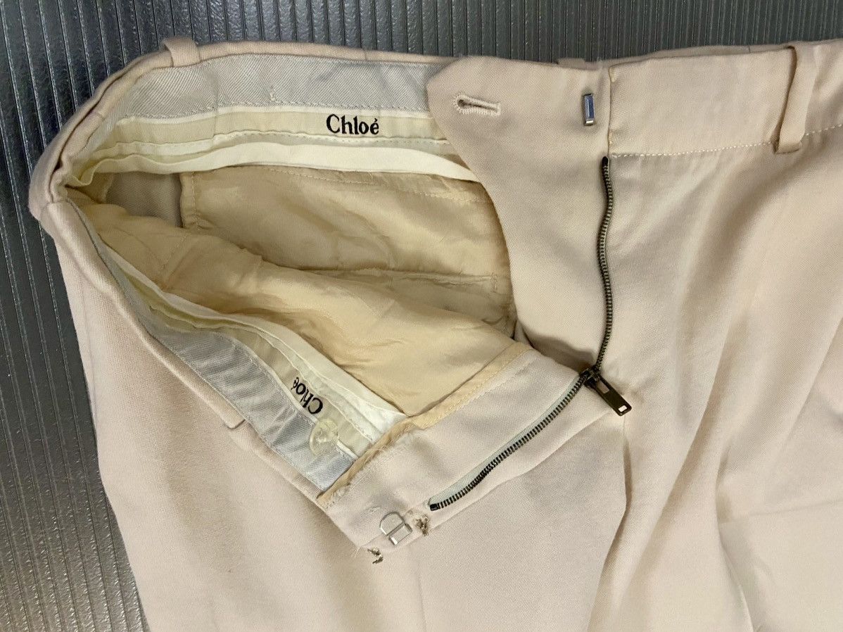 Chloe Chloé 🇫🇷 pink rose wool straight wide leg Marbre trousers 42 Size 28" / US 6 / IT 42 - 9 Thumbnail