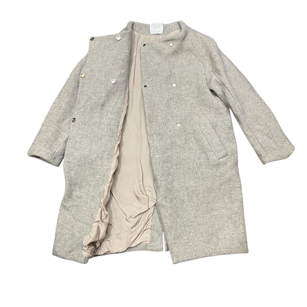 Japanese Brand UNITED TOKYO Wool Cashmere Light Grey Size 1 (US S) Size US S / EU 44-46 / 1 - 2 Thumbnail